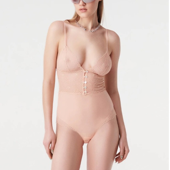 Icone Body Sorbetto Bodysuit Lingerie Peach Small NWT - Picture 4 of 9